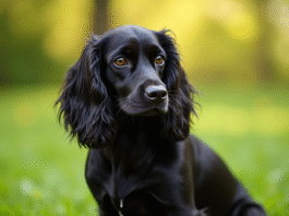Santé du cocker noir : comment prévenir les maladies courantes Cocker spaniel noir aux yeux brillants en extérieur