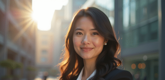 À connaître : Jennifer Pfautch, vie publique et projets Femme confiante souriante en extérieur en tenue professionnelle