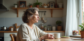 Famille : Pourquoi s’éloigne-t-on ? Raisons et solutions Femme d'âge moyen pensant à la fenêtre dans la cuisine