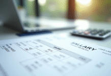 Zoom sur une fiche de paie avec détails salariaux